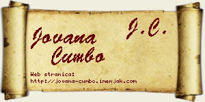 Jovana Cumbo vizit kartica